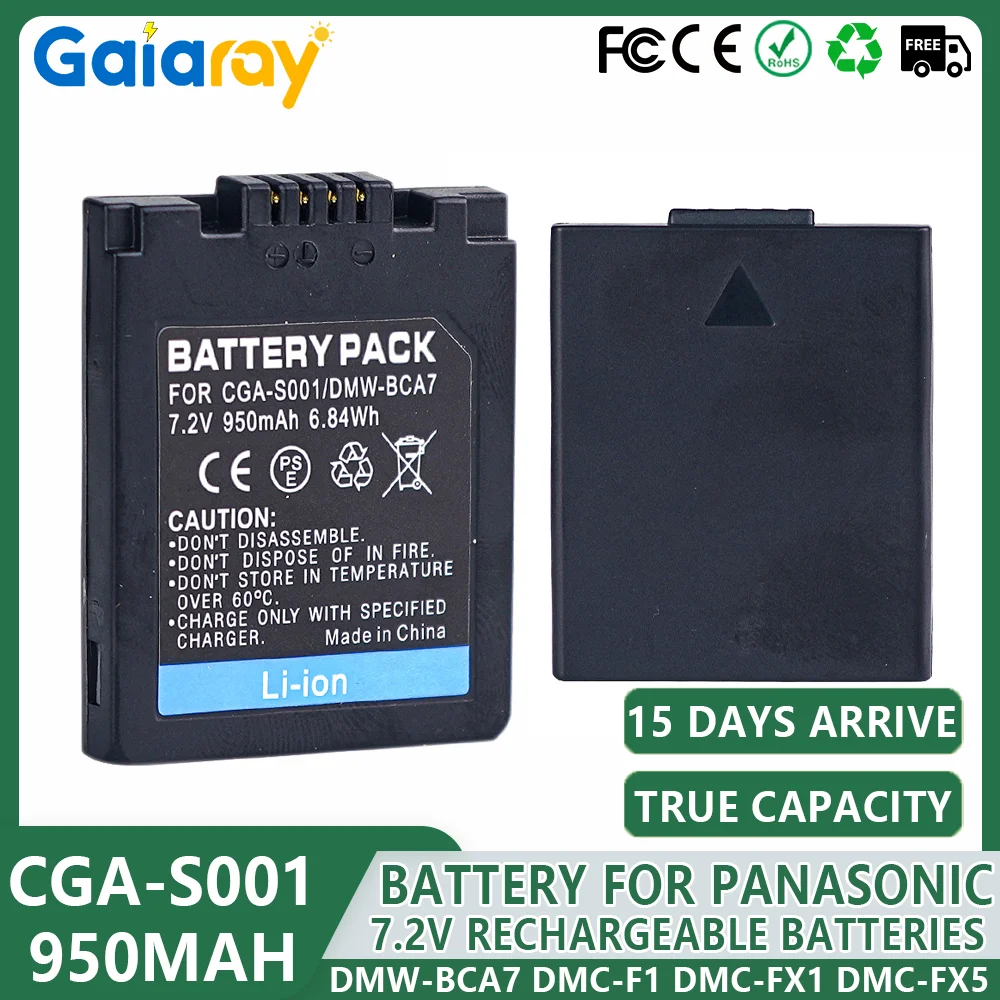 1-4Pcs 950Mah CGA-S…