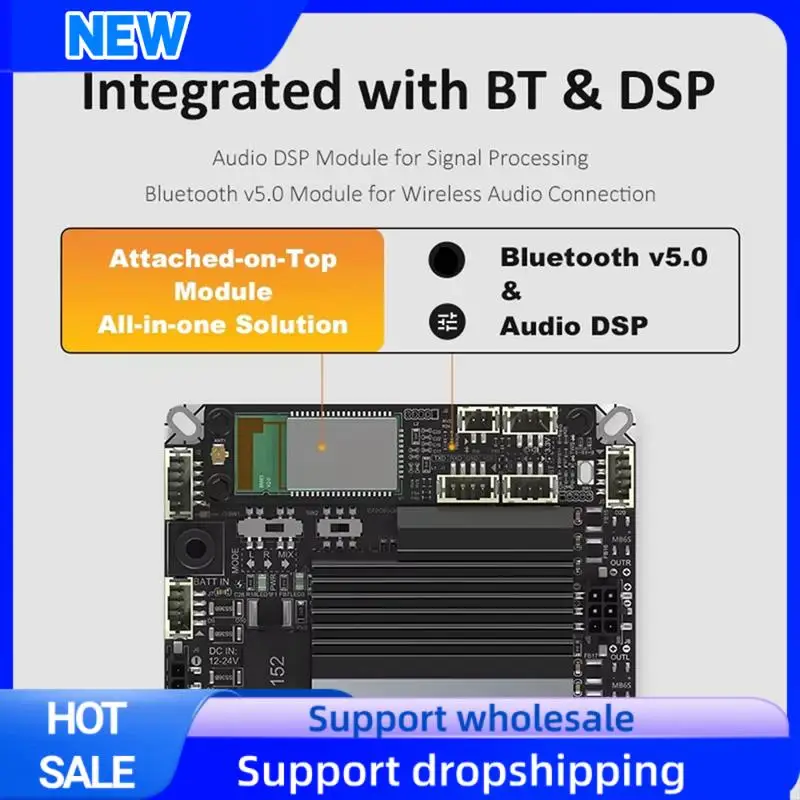 

Optimal TPA3116 Bluetooth Amplifier Board DSP PC UI Audio Amplifier Board TWS & Concert Mode W Adjustable Gain