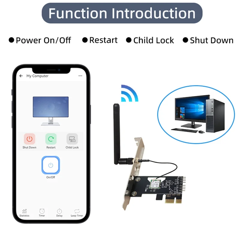 B47C Ewelink Smart Computer Power Reset Switch Computer On/Off Switch APP Control Timer/Voice Remote Control Relay Module
