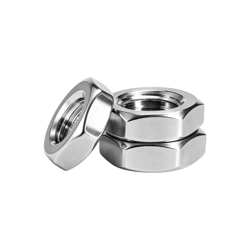304 316 Stainless Steel DIN439 Thin Hex Nut Low Profile Hexagon Jam Wafer Nut M2 M2.5 M3 M4 M5 M6 M8 M10 M12 M14 M16 M18 M20