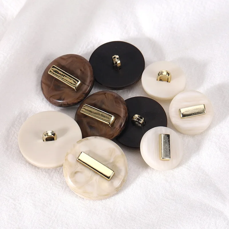 Round Resin Buttons for Women‘s Coat & Jacket Hand Sewn Wool Overcoat Fasteners, Luxury Winter Sweater Cardigan Sewing Closures
