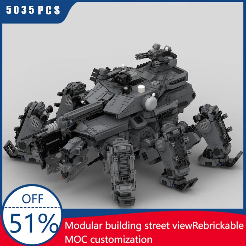 

5035 шт. MOC креативный большой тяжелый танк технология модульные строительные блоки модель для детей DIY сборка дисплей игрушка Рождественский подарок