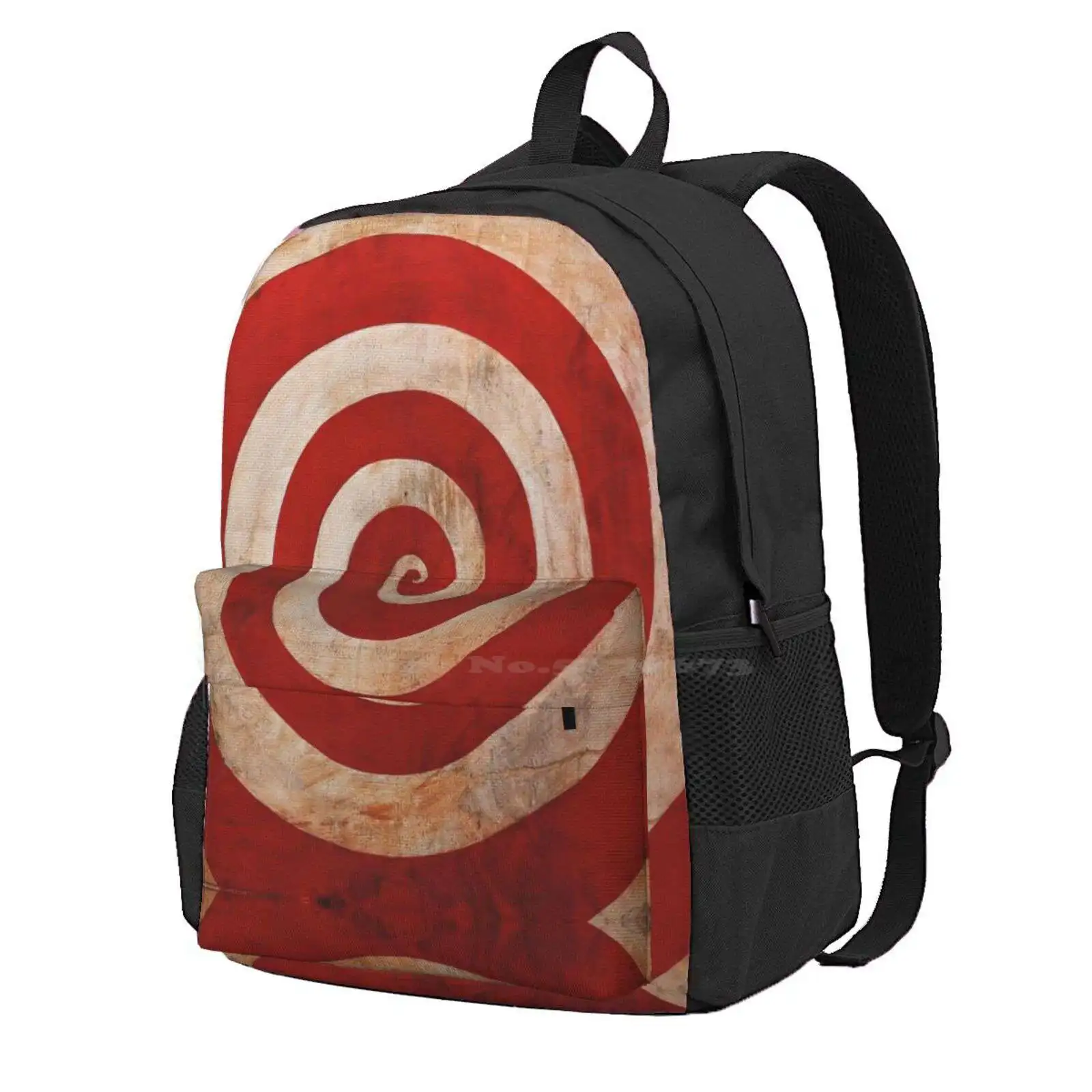 Sideshow Carnival Spiral Hot Sale Schoolbag Backpack Fashion Bags Spirals Sideshow Circus Carnival Carnaval Red And White