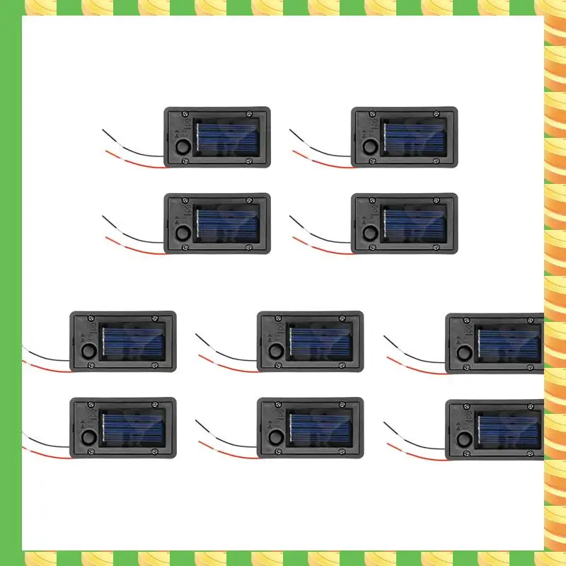 AB53 10Pcs Battery Box, Solar Lantern Light Replacement Parts Top For Outdoor Hanging Lanterns Container Home Solar Lamp