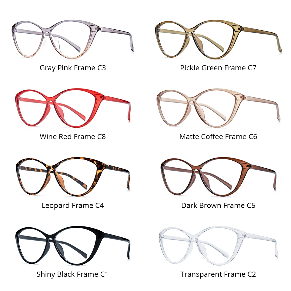 NIANZHEN Progressive Prescription Glasses Men Photochromic Myopia Optical Lens Eyewear Women Cat Eye Eyeglasses TR90 Frame 7212
