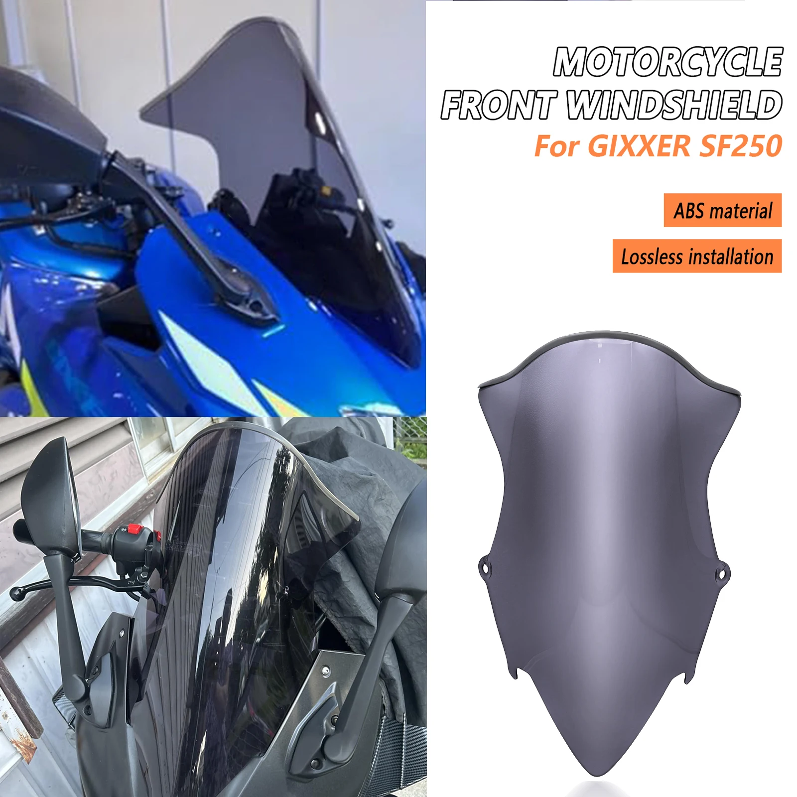 Parabrisas GIXXER 250 SF para parabrisas GIXXER250SF SF250, pantalla de carreras para motocicleta, Deflector de viento, carenado de alerón