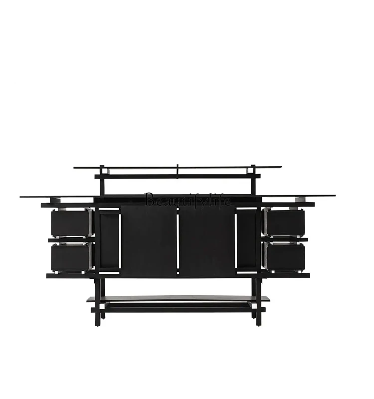 Modern Minimalist Entrance Cabinet Home Corridor Wall-Mounted Double-Door Chest of Drawers