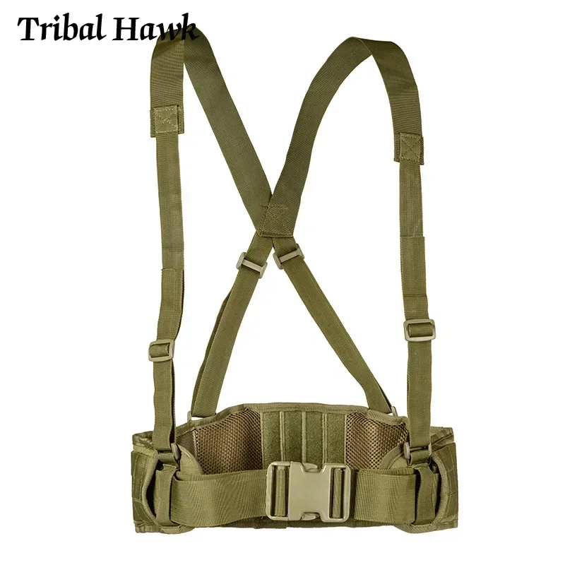 Airsoft Belt Tactical Molle Combat Battle Belt Men Comfortable Soft Padded and Removable EAS H-shaped Waist Girdle