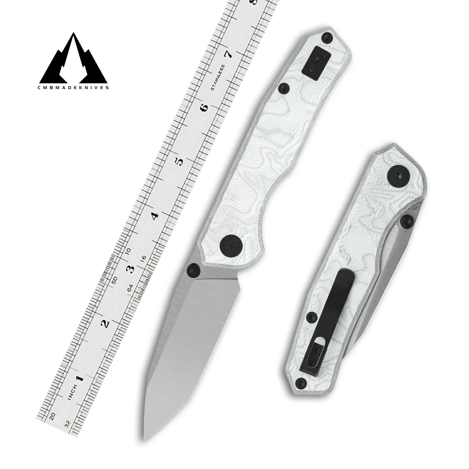 

Складной нож CMBMADEKNIVES CMB Explorer V2 из стали 14C28N с алюминиевой рукоятью для кемпинга и активного отдыха, EDC CMB-22C