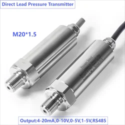 M20*1.5 Pressure Transducer Sensor 0-10Mpa to 4-20mA Pressure Transmitter Threaded Installation -0.1Mpa 60Mpa 1Mpa 5Mpa 50Mpa