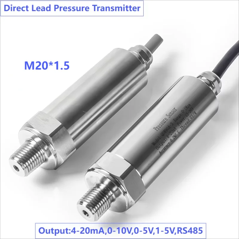 M20*1.5 Pressure Transducer Sensor Pressure Transmitter Threaded Installation -0.1Mpa 60Mpa 1Mpa 5Mpa 50Mpa