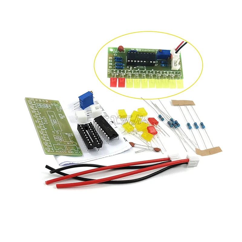 LM3915 10 Audio Level Indicator DIY Kit LED Sound Audio Spectrum Analyzer