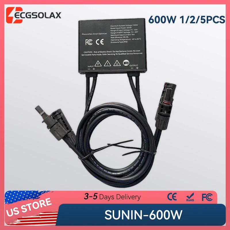 

600 Вт фотоэлектрический оптимизатор мощности 1/2/5 шт. IP67 солнечная панель монитор в реальном времени ограничение напряжения против точки доступа 99,99% стабильный надежный