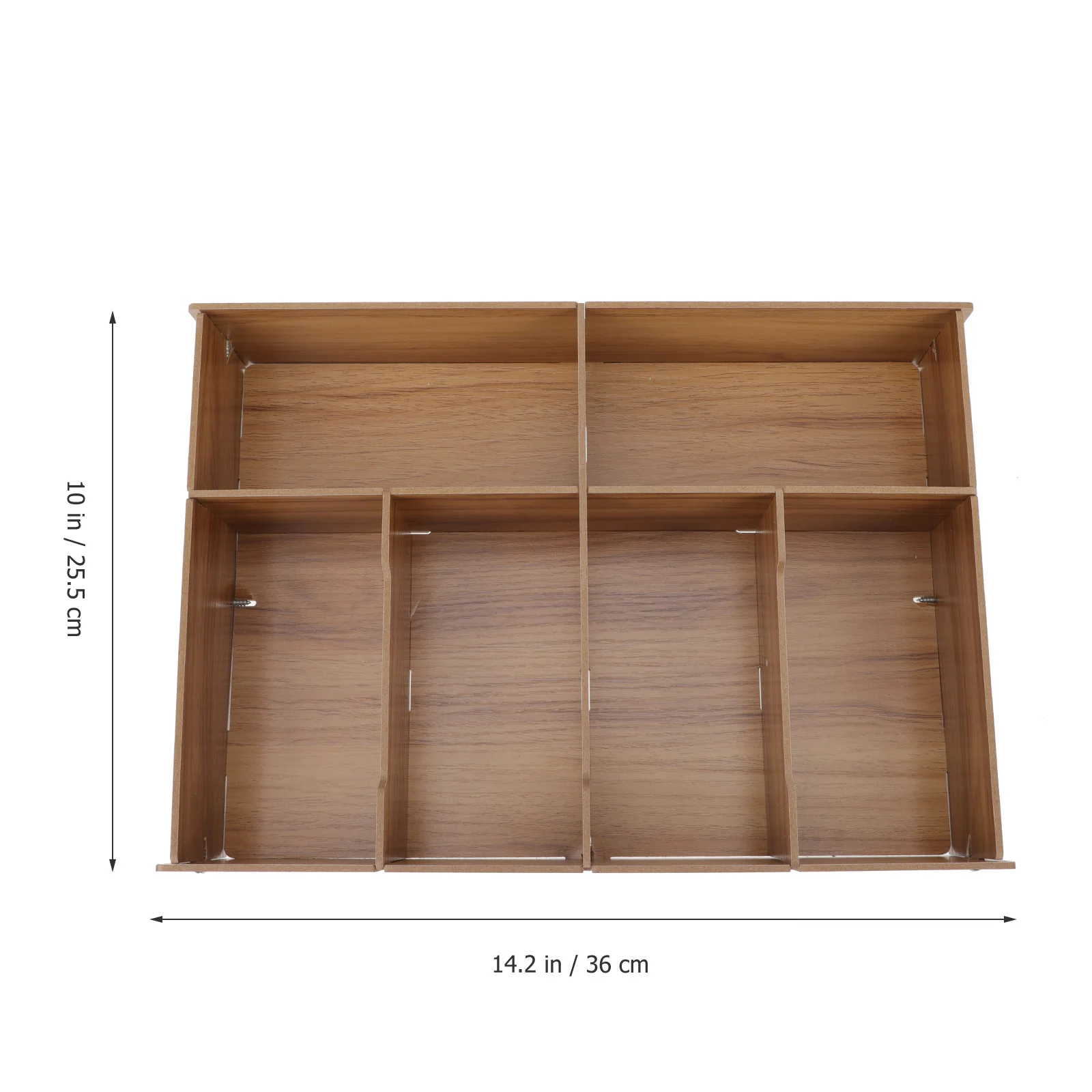 

Change Storage Box Supermarket Cash Boxes Desk Key Multi-grid Holder Wooden Money Container