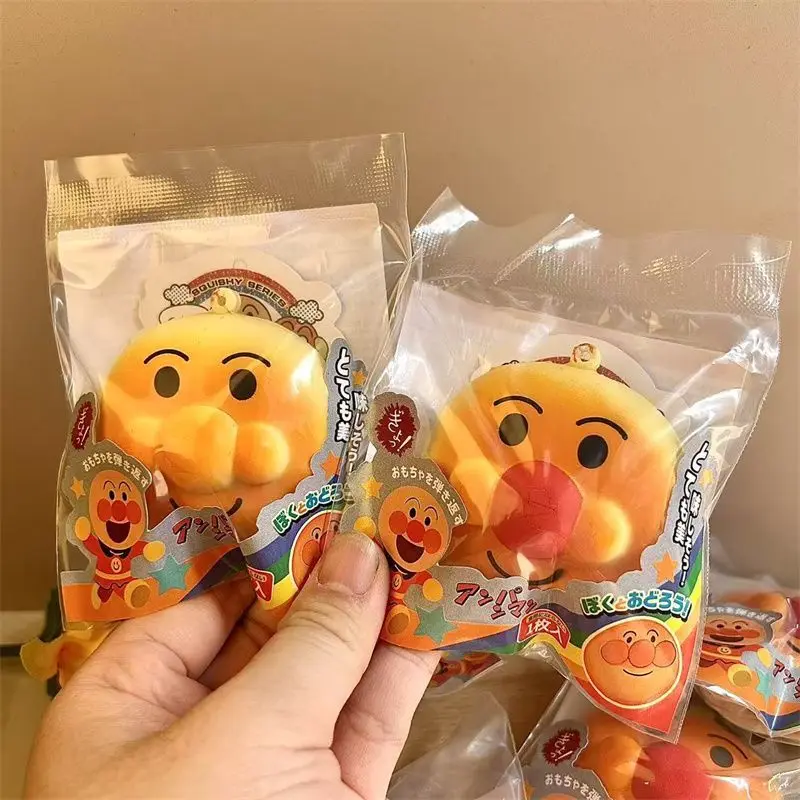 Anpanman Red Nose Soft Slow Rebound Moist Hand Feel Toy Backpack Pendant Keychain Decorative Pendant Classmate's Birthday Gift