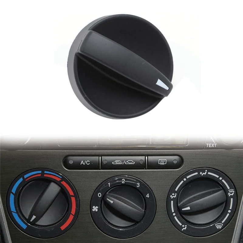 3Pcs Car A/C Heater Climate Control Switch Knobs Dials Cover for 2006-2008 Mazda 6 GV2W-61-195 GV3A-61-195