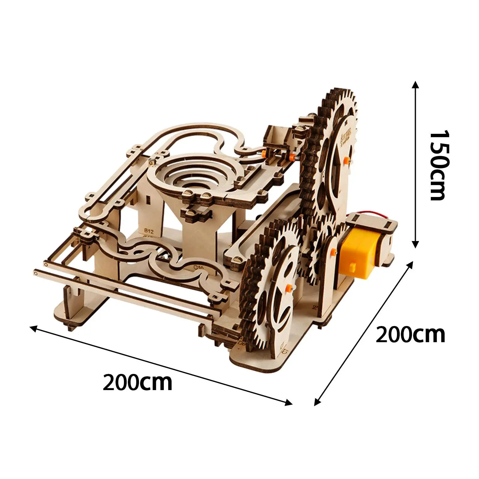 Puzzle en bois 3D pour adolescents et adultes, course de marbre, artisanat, jouets de construction, engrenage mécanique, kits d'ingénierie, cadeau, décoration d'intérieur