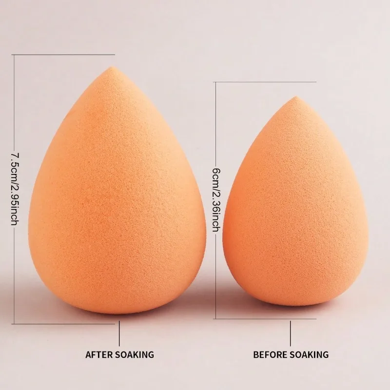 6個入りメイクアップスポンジセット、ビューティーエッグ、超ソフト、リキッドファンデーション、BBクリーム、パウダー、乾湿両用コスメパフ
