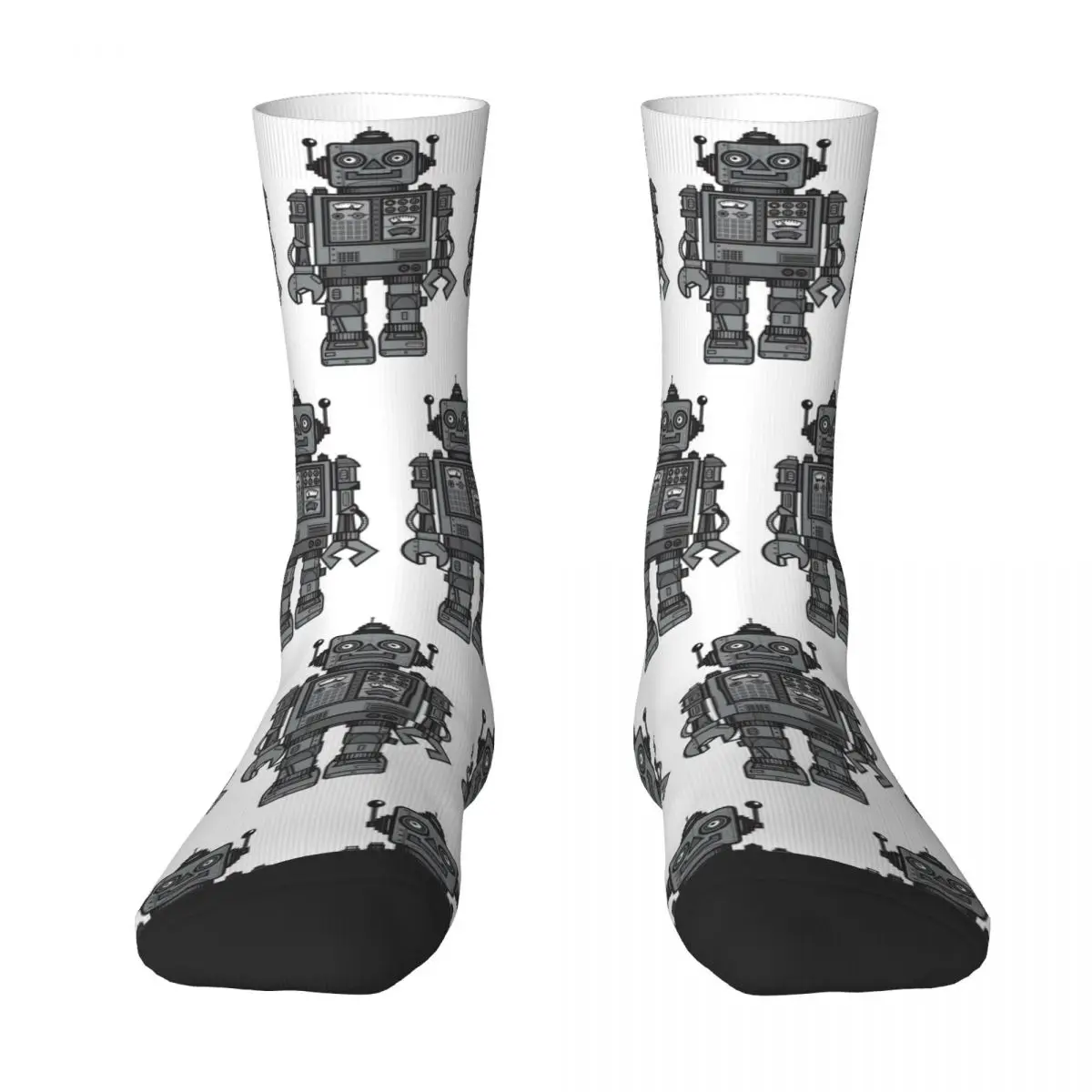 

Vintage Robot Socks Harajuku High Quality Stockings All Season Long Socks Accessories for Unisex Birthday Present