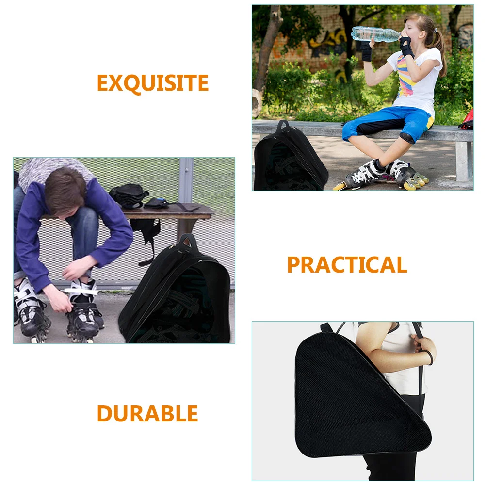 Roller Skating Bag Skate Storage ถุงน้ําแข็งระบายอากาศ Oxford Cloth Shoes Skates Standard Handbags Portable Ski Boots