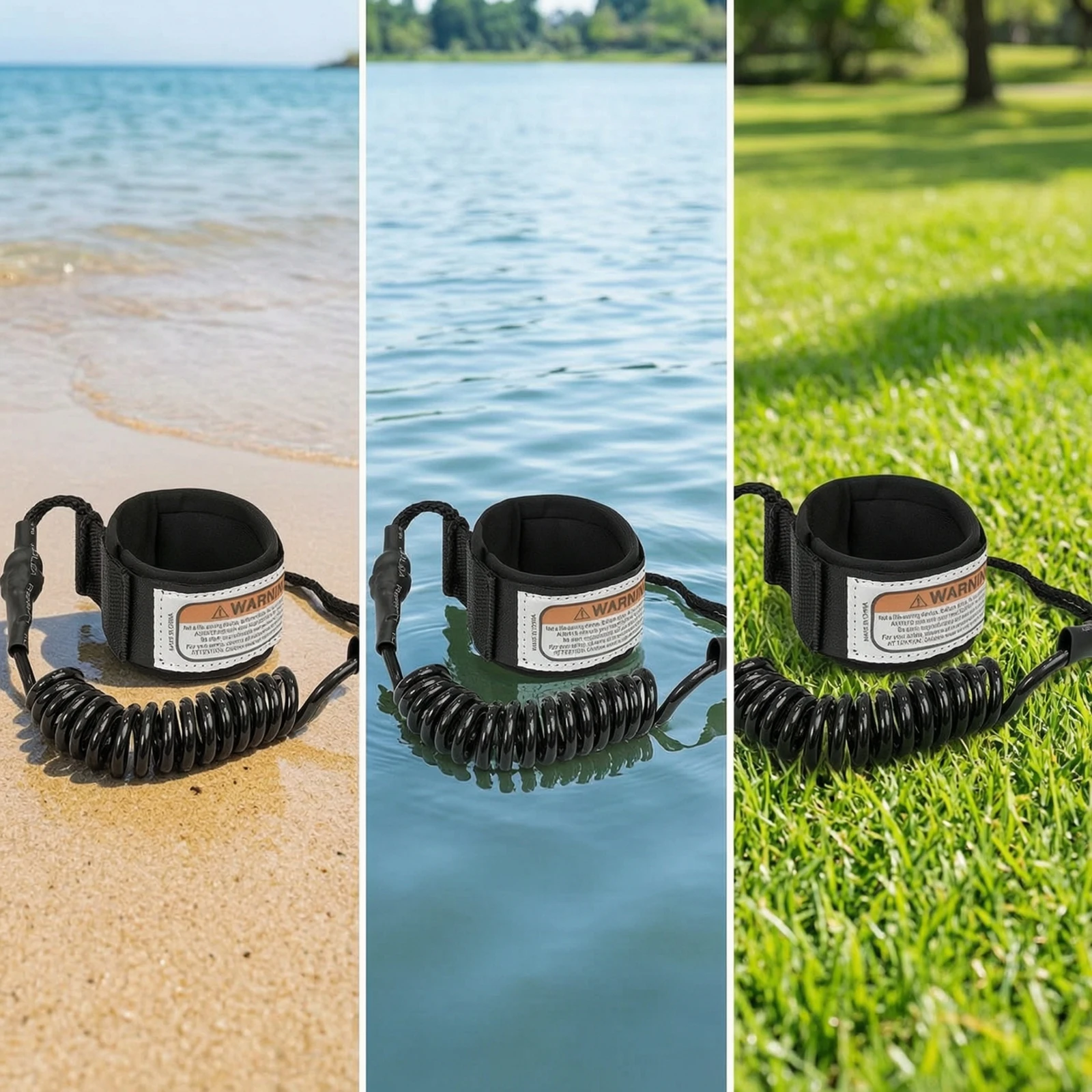 Coiled Wave Leash Double-Swive - đánh giá và giá Surfboard Leash Ankle