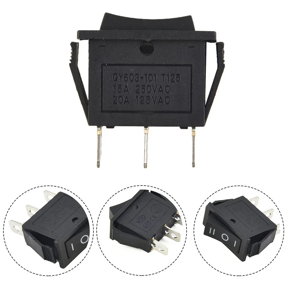 SPDT Black Rocker Switch 3 Position On Off On for Car Dash Boat 12V, 16A 250VAC Rating, Sturdy and Dependable Construction