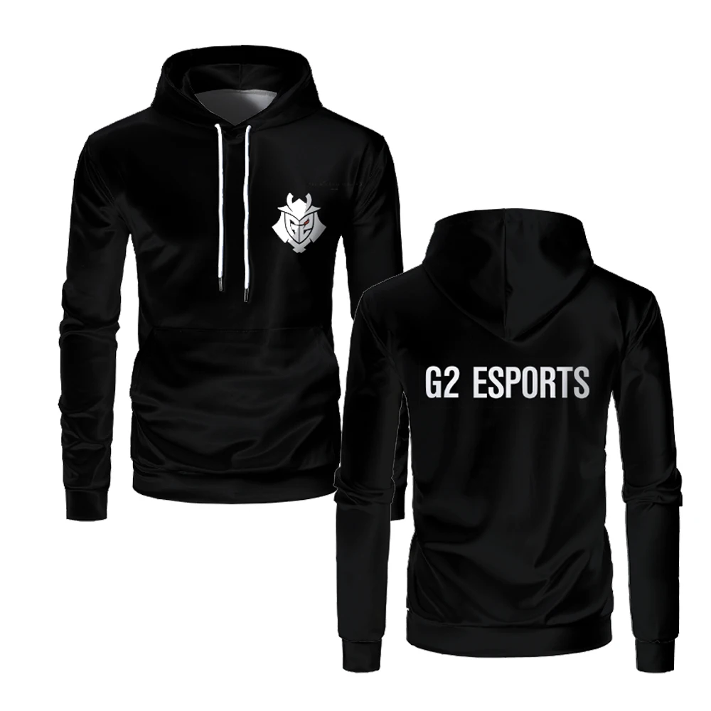 G2 Esports Jersey Mens felpa con cappuccio CS GO Dota2 LOL Team Games Contest Uniform Sports Fashion oversize Boys Fans Pullover felpe