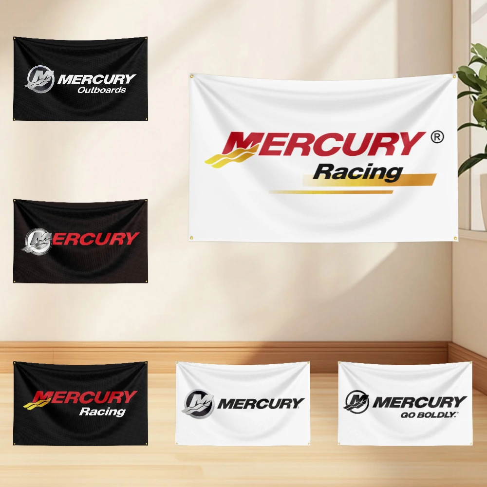 

3x5 Ft M-Mer-cury-6 Motor Car Oil Flag Motoring Racing Workshop Car Banners Tapestry Flag Outdoor For Decoration Engine Oil