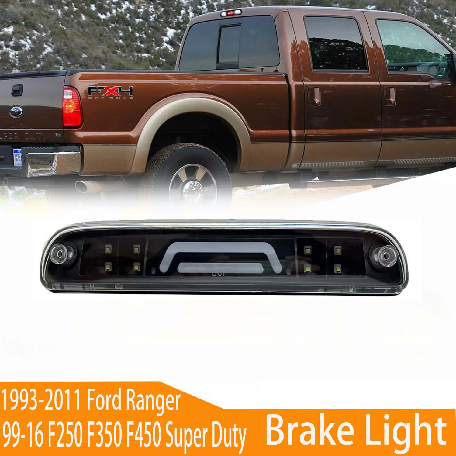 

Прозрачный светодиодный стоп-сигнал (третий стоп-сигнал) для Ford Ranger 1993-2011, F250 F350 F450 Super Duty 1999-2016, автомобильные аксессуары