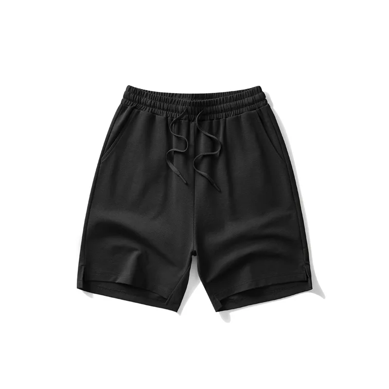 Japanese Style Summer New Fashion Men's Casual Trendy Solid Color Loose Knee Length Shorts Drawstring Breathable Shorts Female