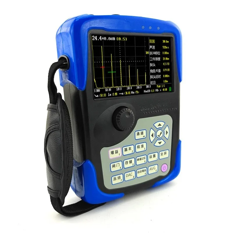 Portable 4MHz Ultrasonic Flaw Detector for Metal Structure Weld Seam Casting Inspection Crack Porosity Defect Testing Device