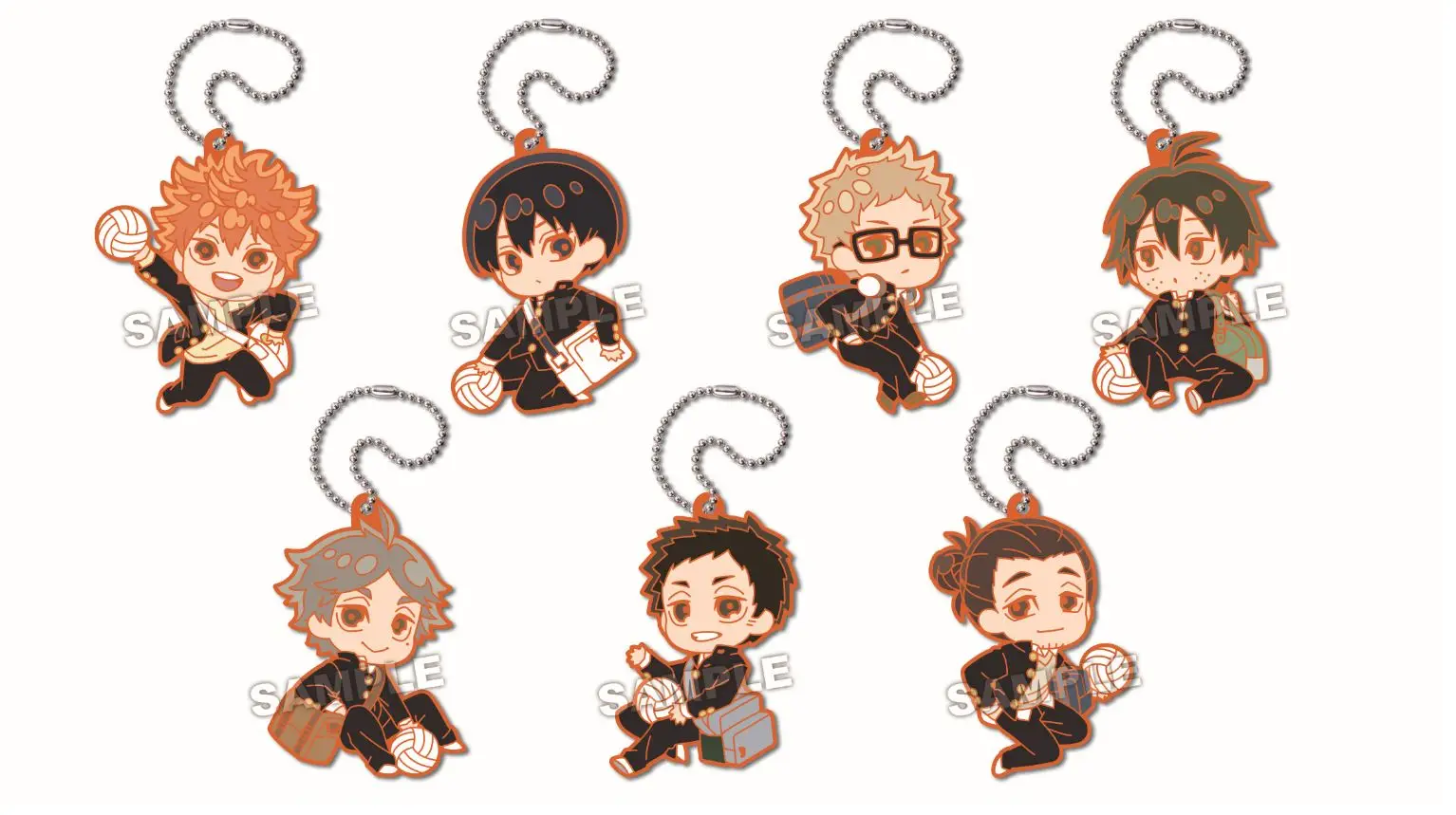 Japan T-arts Goods T.t.a. Haikyu Karasuno Soft Gum Pendants Q Version