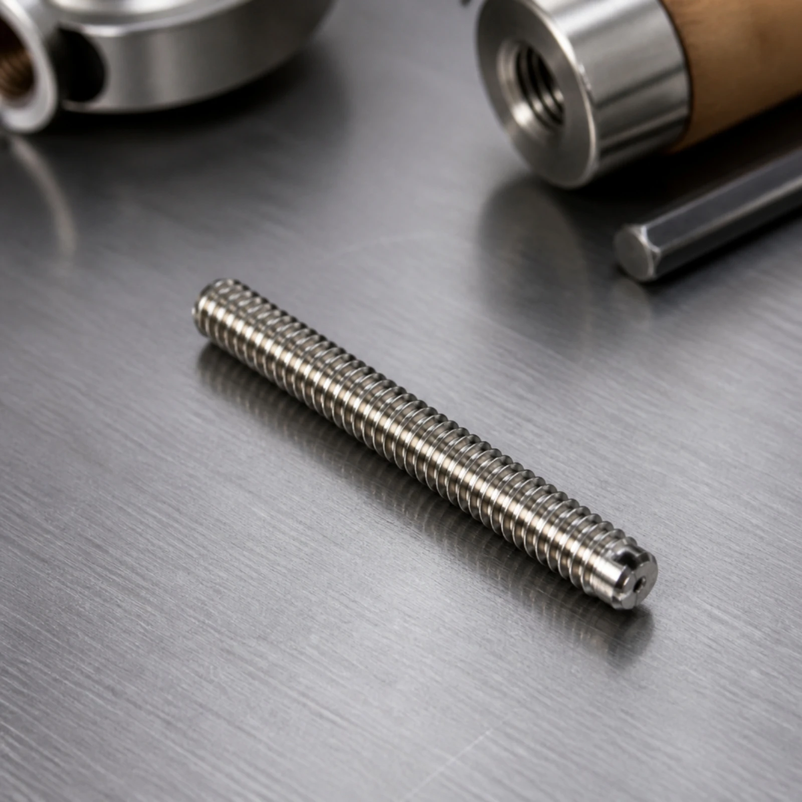 Billiard Cue Metal Joint Connector with Threaded Pin Replacement Stainless Steel Cue Joint Connector Compact Slim