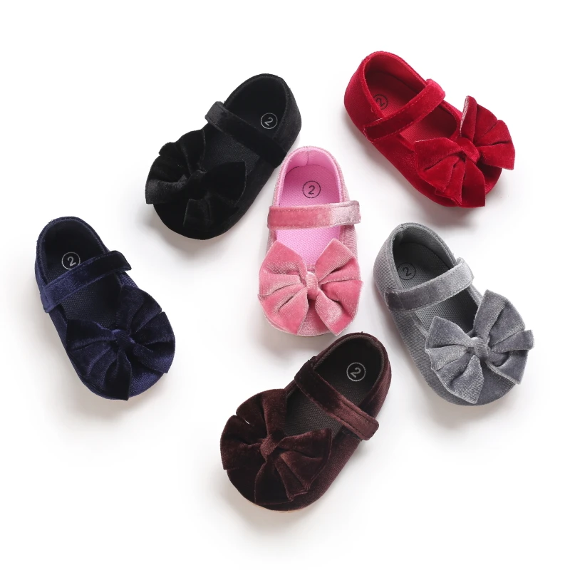 

Trendy Cute Bowknot Solid Color Sandals For Baby GirlsBreathable Non-slip Walking Shoes For All Seasons