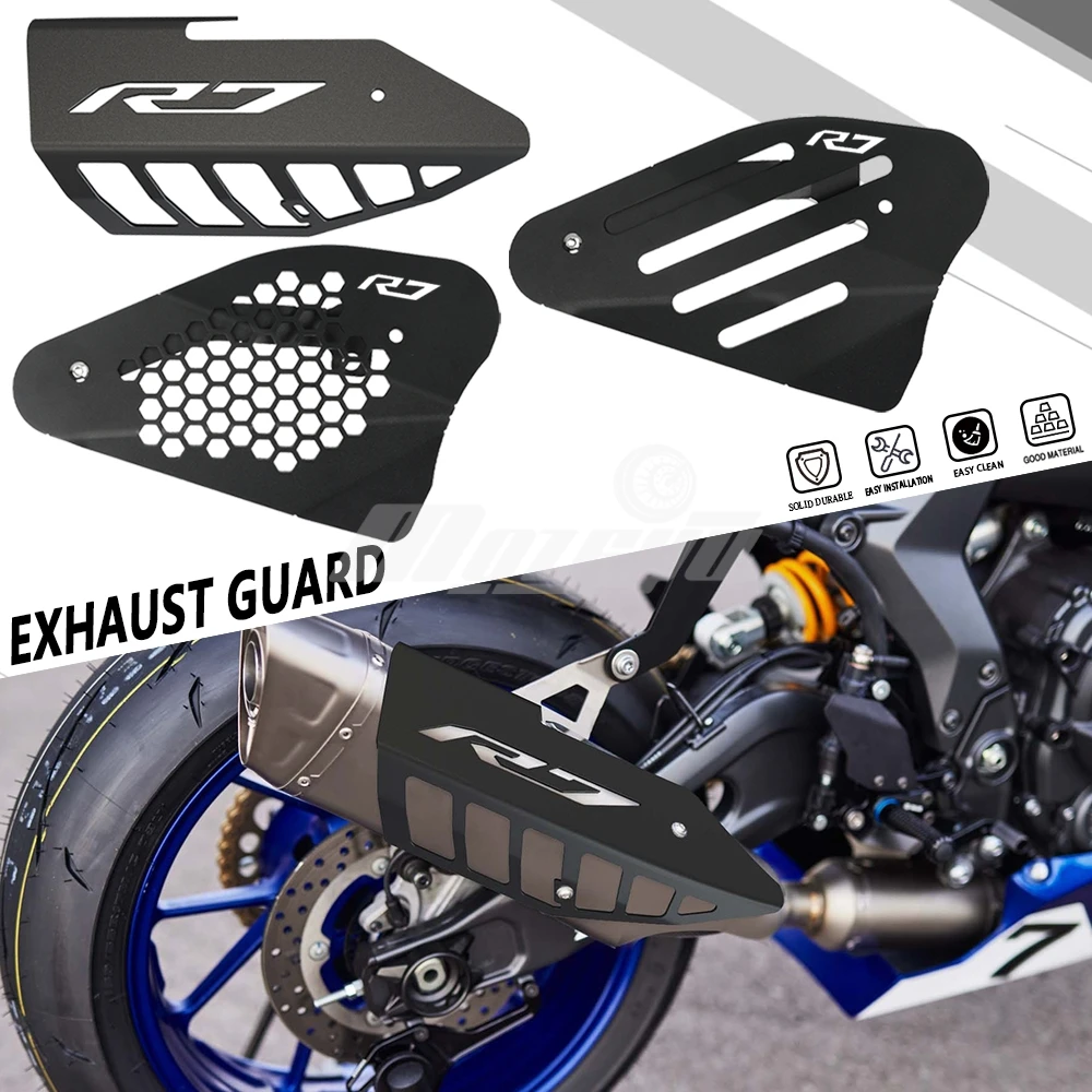 

For YAMAHA YZF-R7 yzfr7 2021-2022-2023-2024 YZF R7 2025 Exhaust Pipe Guards Protection Motorcycle Muffler Protector Cover Shield
