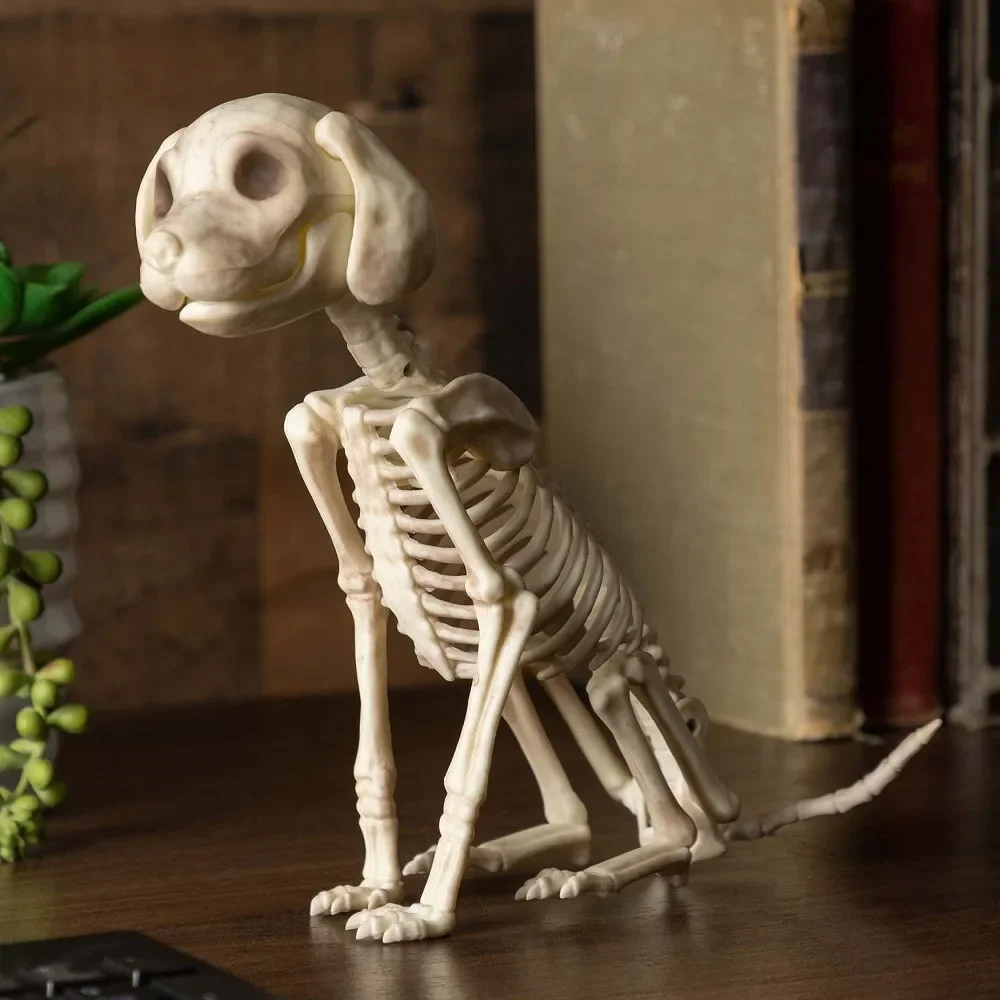Halloween Decor Skull Dog Puppy Cat Bones Skeleton Decoration Creative Gift Horror Halloween Prop Creepy Party Home Decoration