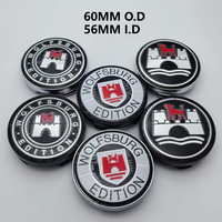 4pcs 60MM (56MM I.D) Wolfsburg Logo Emblem Car Wheel Center Caps Styling Accessories for VW Rim Hubcaps Wheels Hub Cover Replace