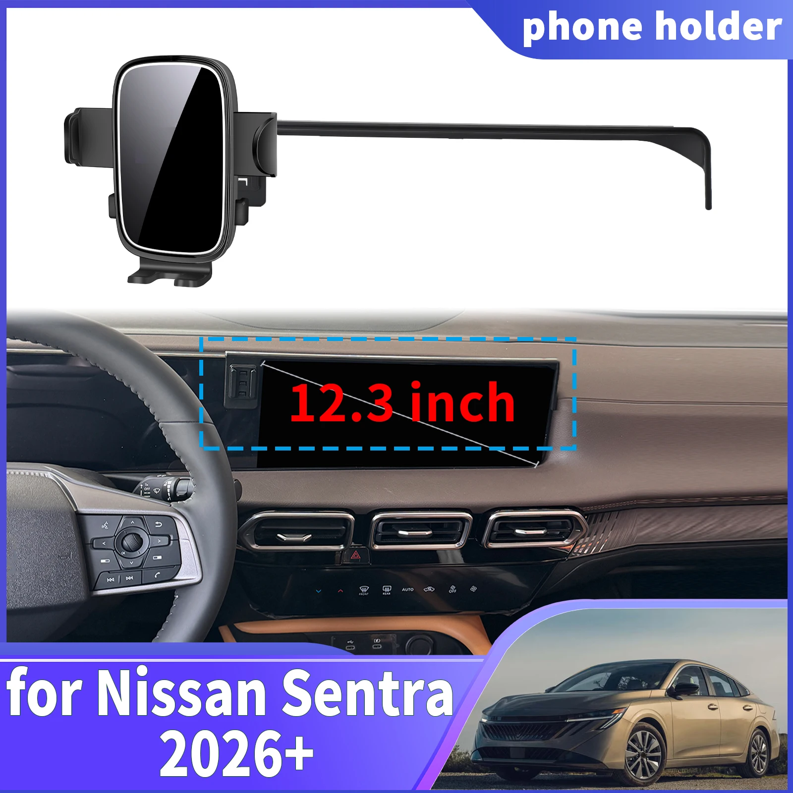 

for Nissan Sentra 2026 2027 Navigation Phone Holder Mount Customized Car accessoires