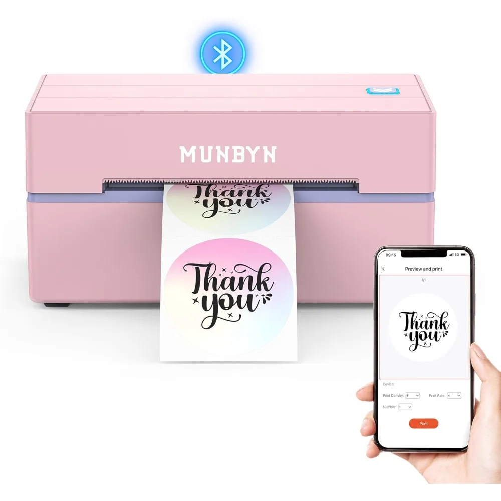 

Wireless 4x6 Bluetooth Thermal Label Printer for Shipping Packages Small Business