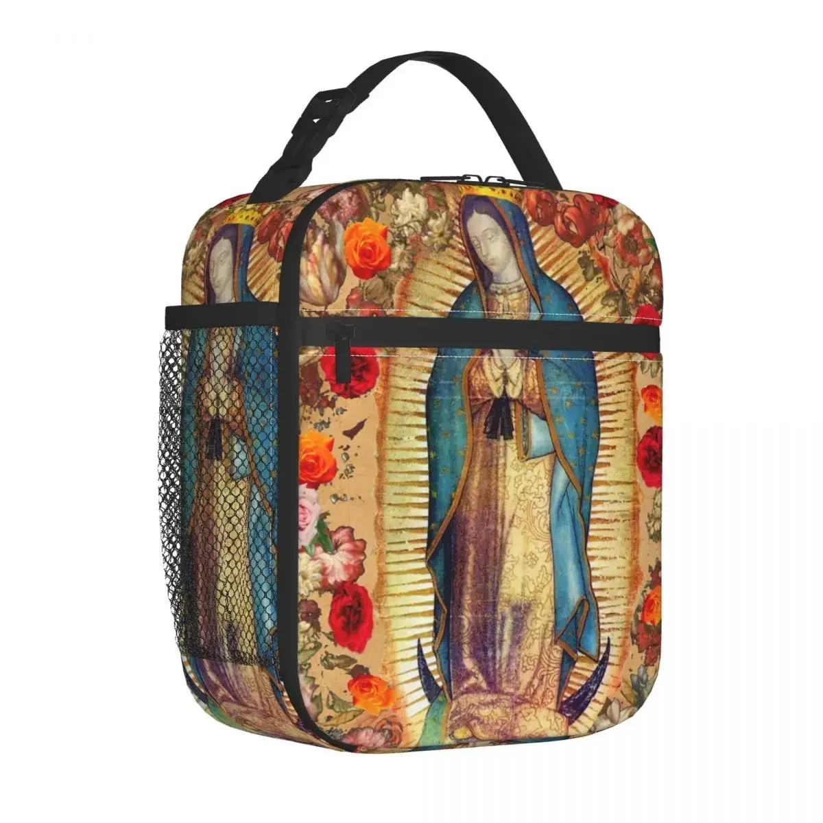 

Изолированная сумка для обеда «Маленька Гваделупской», мексиканская Дева Мария, термоконтейнер для еды, большая сумка-тоут, ланч-бокс, сумки для еды