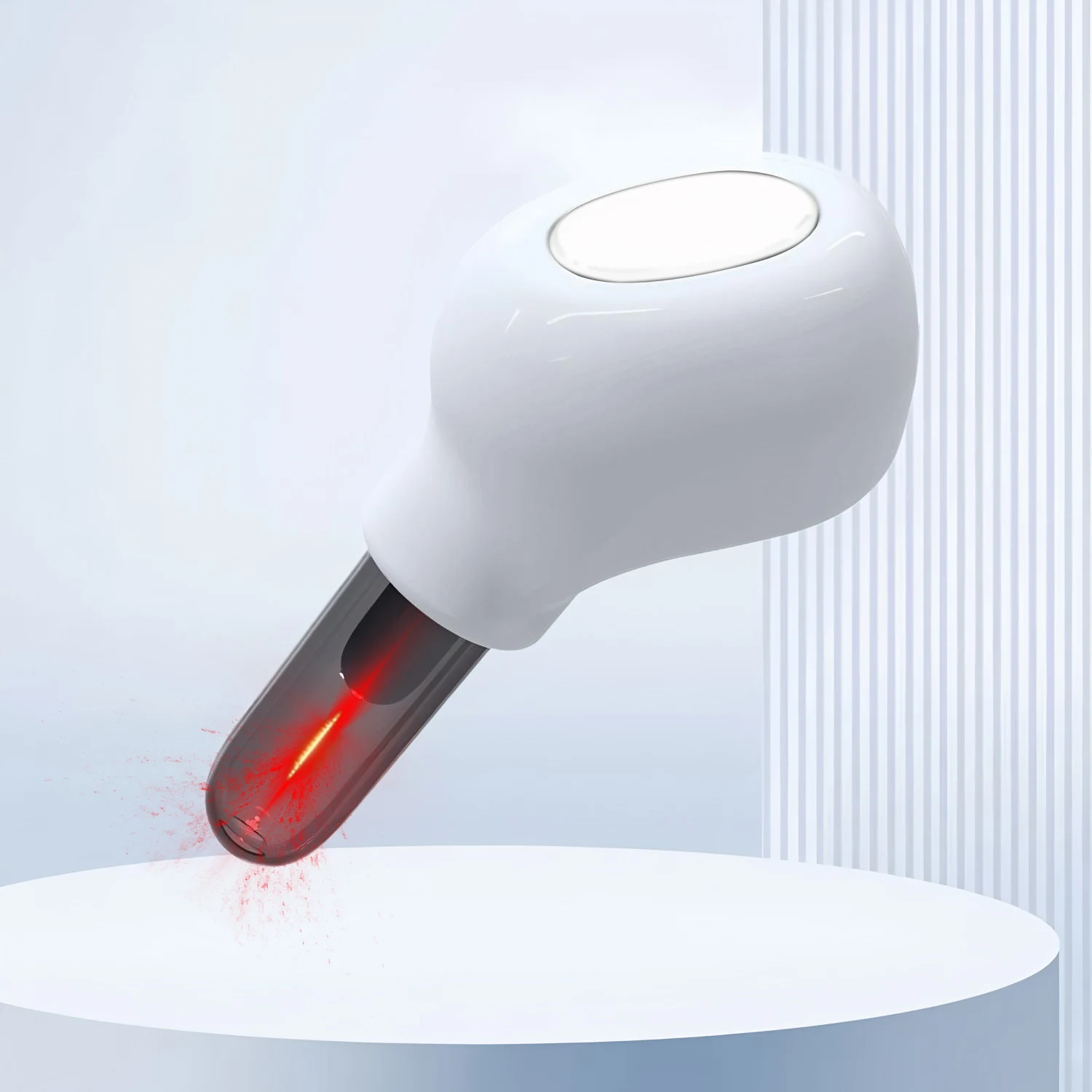 Ohrstöpsel für Mittelohrentzündung, 650NM Rotlichttherapie-Laser für Nasen-/Hörkanal, Tinnitus, Taubheit, Physiotherapie-Gerät