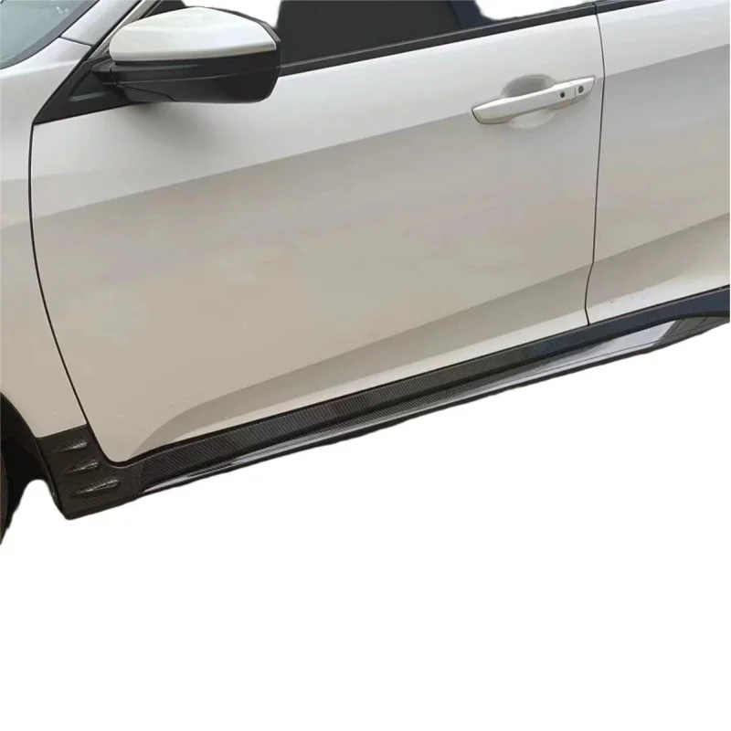 High Quality Shark Fin Aluminum Alloy Side Skirts For 10th Gen Sedan 2016-2022 Auto Styling Parts