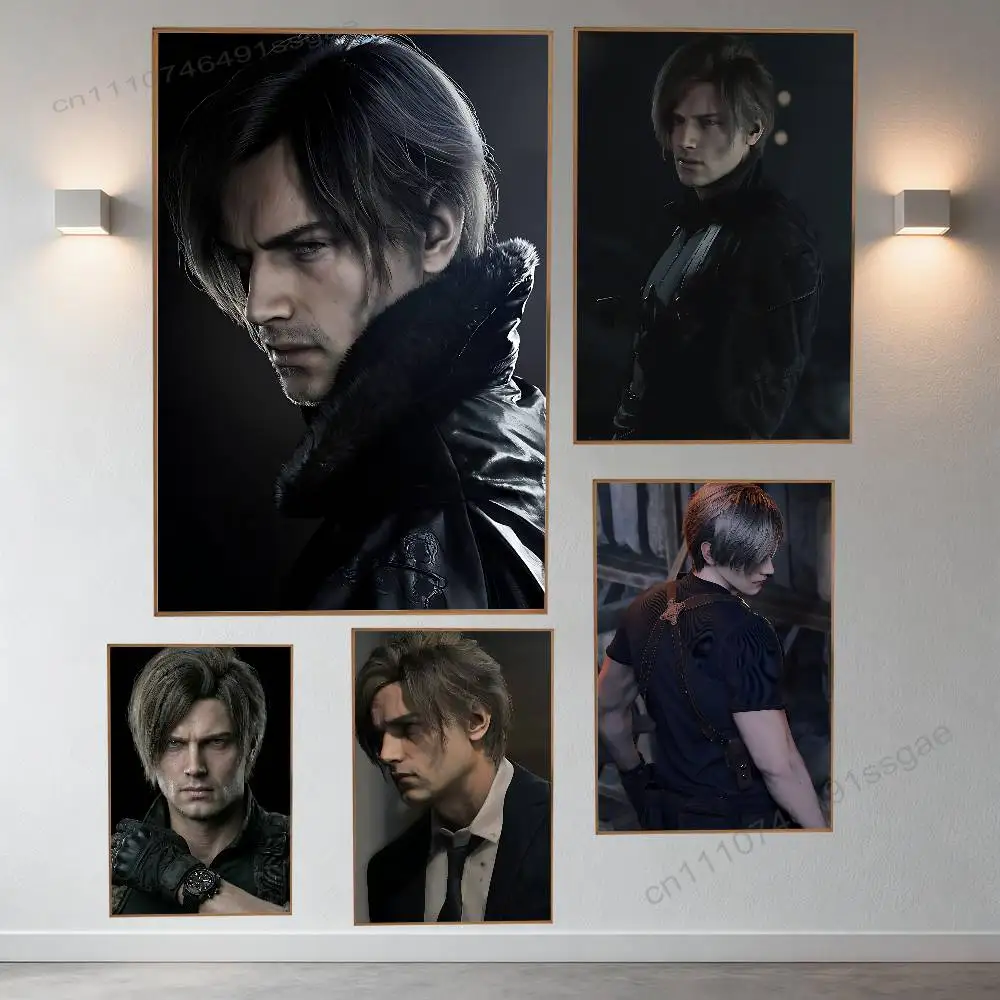 L-Leon K-Kennedy Cool  Poster Wall For Sticky Decoration Waterproof Home Living Room Bedroom Bar