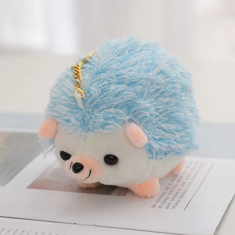10 cm Neue Bunte Igel Plüsch-schlüsselanhänger Spielzeug Nette Igel Tasche Anhänger Puppe Greifen Maschine Puppe Spielzeug Rucksack Hängen für geschenke