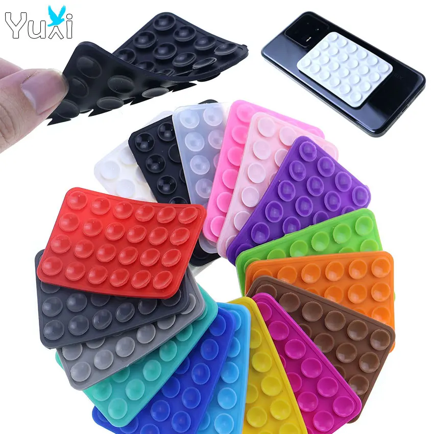 

YuXi Double Side Silicone Suction Pad for Mobile Phone Fixture Suction Cup Backed Hands-Free Mobile Stand Rubber Sucker Pads