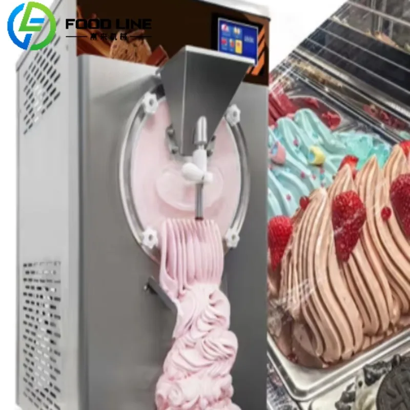 Customizable  Desktop Italian Gelato Ice Cream Machine 48L/H Commercial Hard Ice Cream Maker for Milk