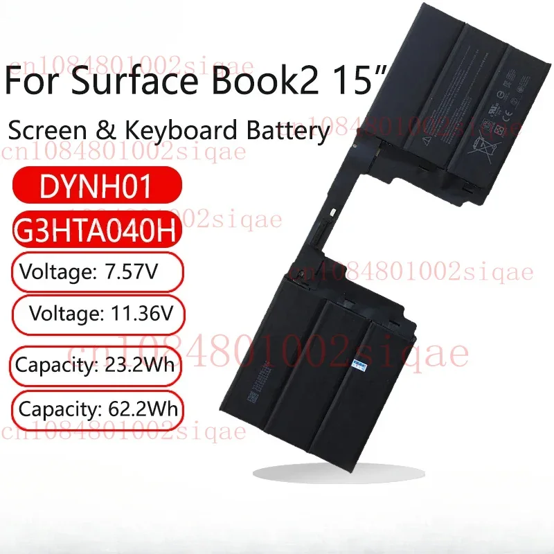 

Новый аккумулятор клавиатуры DYNH01 G3HTA040H, G3HTA041H для Microsoft Surface Book 2 15 дюймов 1813, 1793% 100 тест