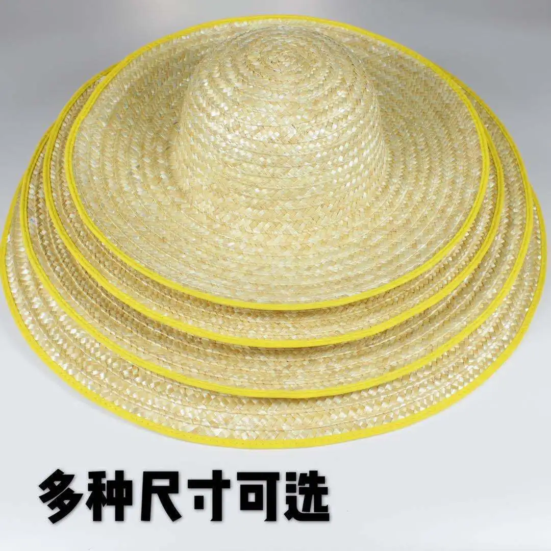 Migrant Worker Big Brimmed Straw Hat for Construction Site, Pastoral Labor Insurance  Sun Protection Sunshade Fishing & Pet