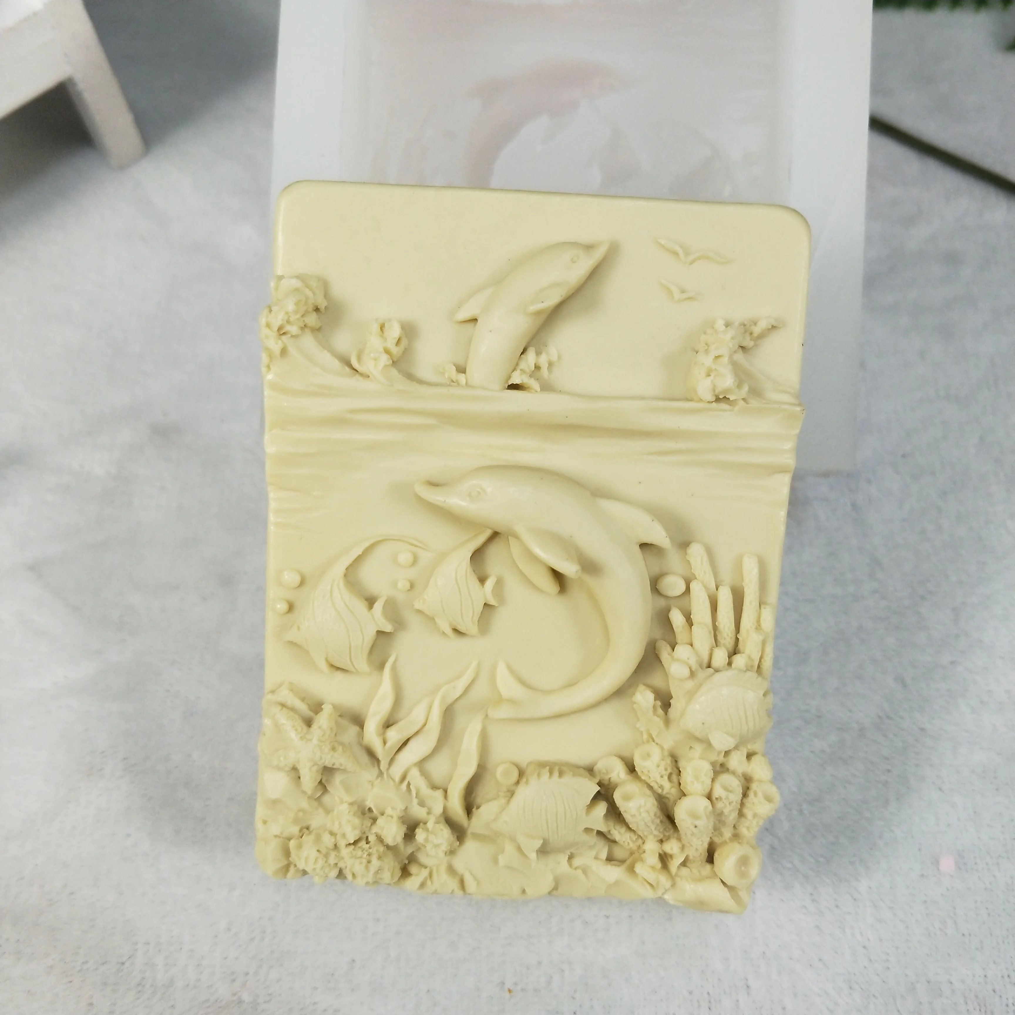

DW0187 PRZY Soap Molds Soap Sea World Dolphin Jumping Mold Silicone Gypsum Chocolate Candle Candy Mold Dolphin Clay Resin Moulds