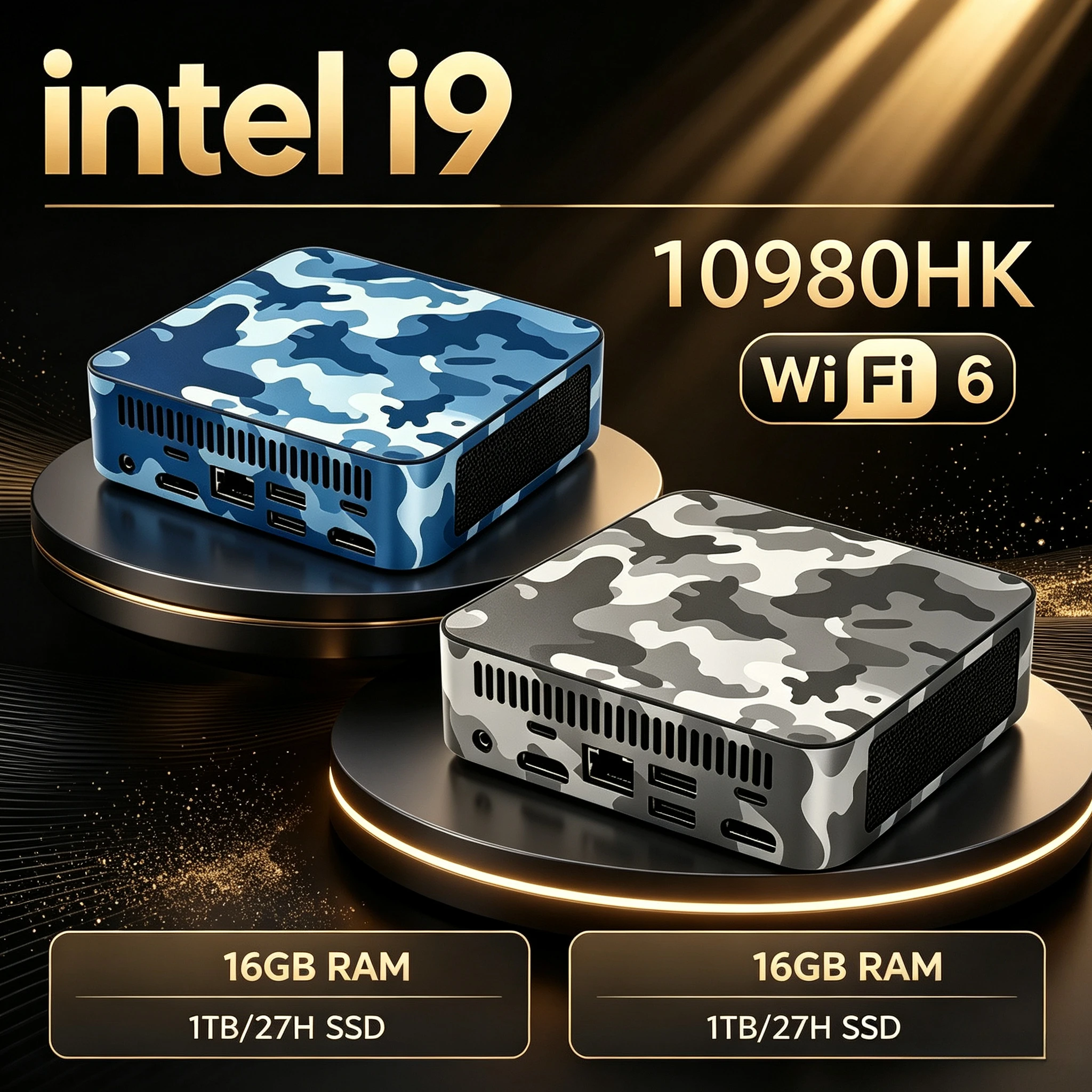 Slim New 2026 MINI PC Core i9 10980HK 16GB RAM 1TB 2TB SSD WIFI 6 BT5.2 4K HD Mini Gaming Office Study Pc
